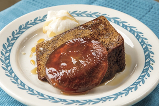 Mom's Honey Cake with Apple Confit